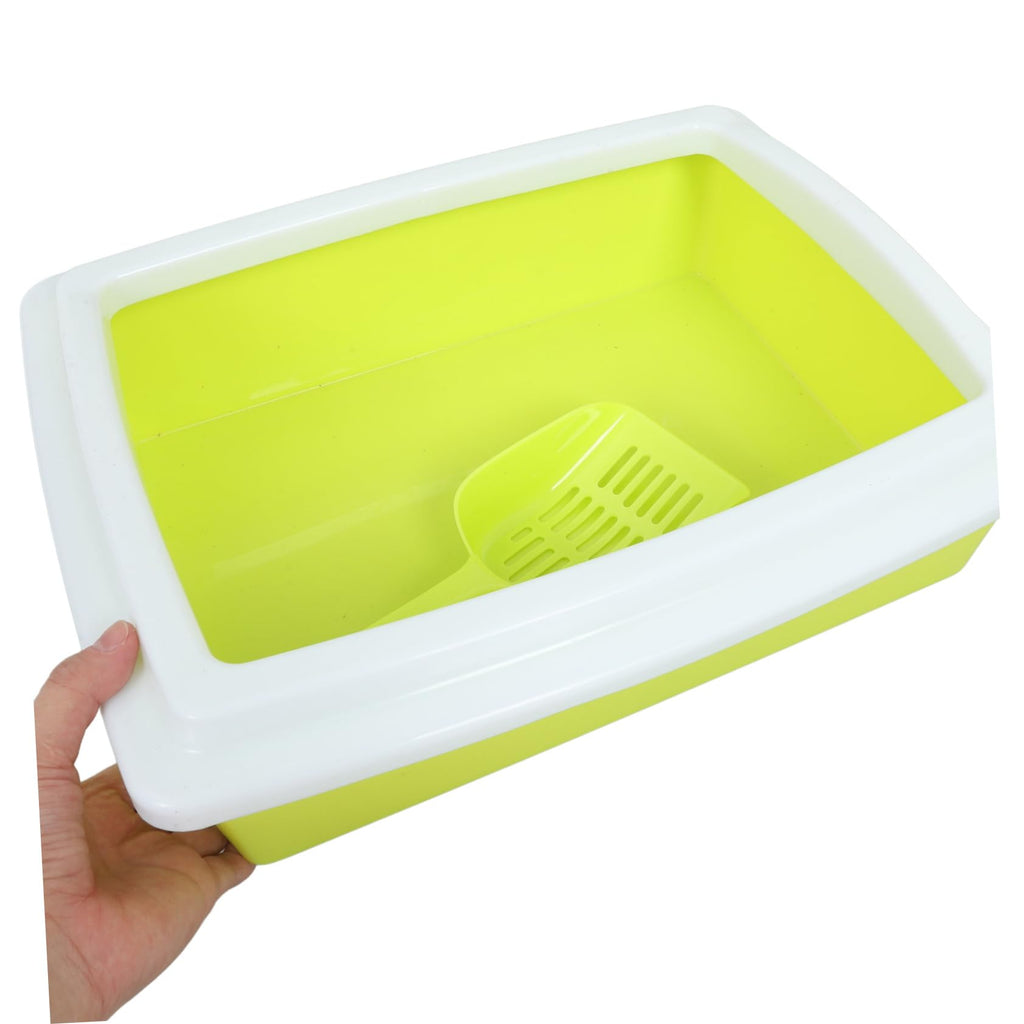 Open Top Cat Litter Box with Frame Semi-Enclosed L535