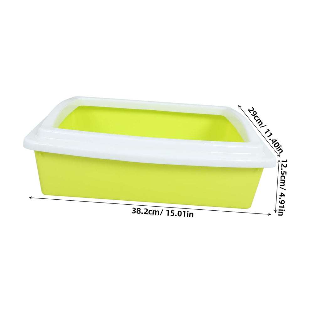 Open Top Cat Litter Box with Frame Semi-Enclosed L535