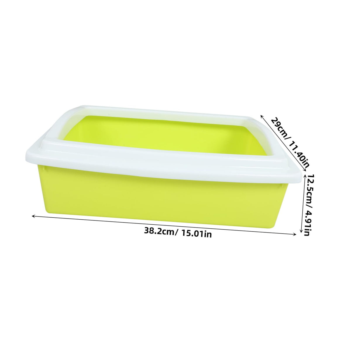 Open Top Cat Litter Box with Frame Semi-Enclosed L535