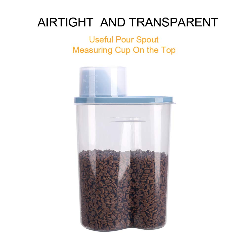 2 Pack 2lb/2.5L Pet Food Storage Container with Measuring Cup X93919