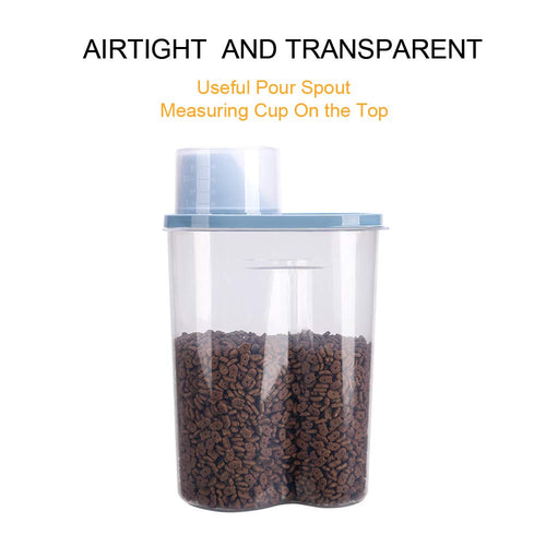 2 Pack 2lb/2.5L Pet Food Storage Container with Measuring Cup X93919