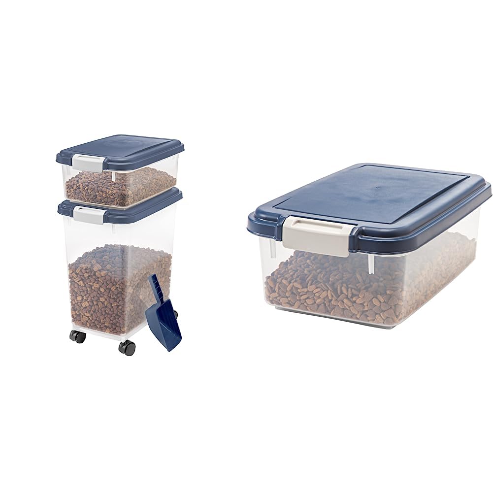33qt + 12qt Airtight Pet Food Storage Container Combo with Scoop S4205
