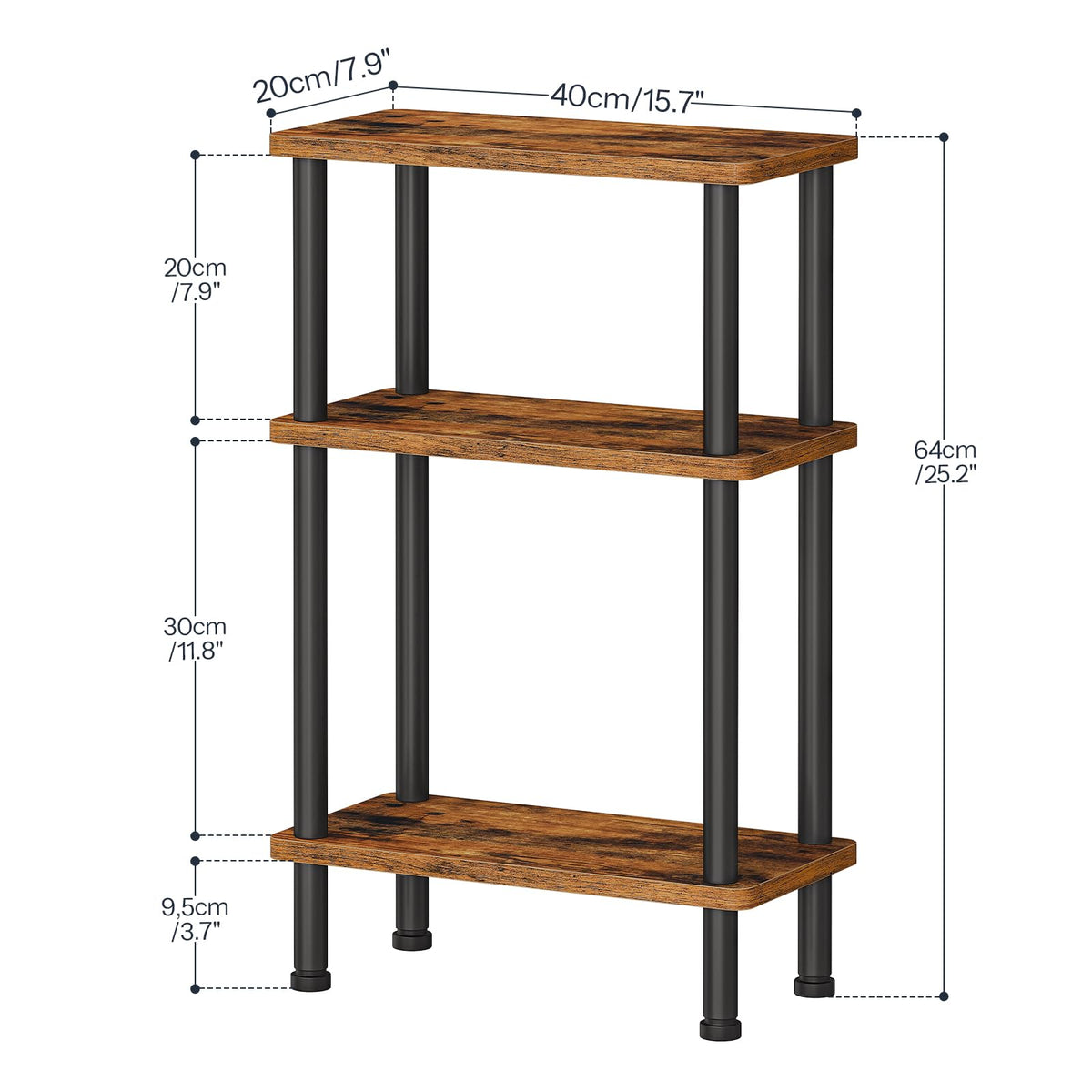 Narrow 3-Tier Side Table E259119