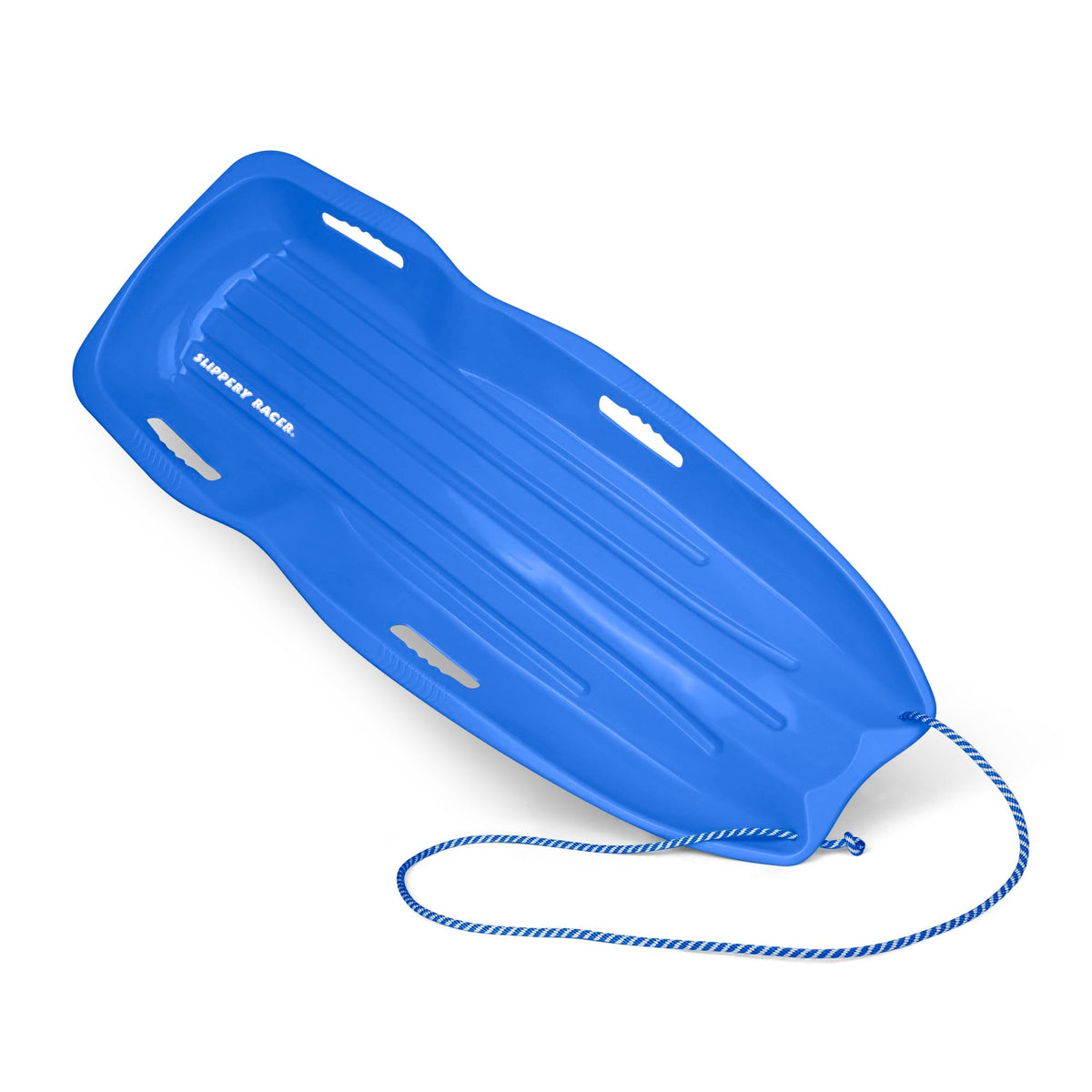 Plastic Toboggan Snow Sled with Pull Rope and Handles P64042