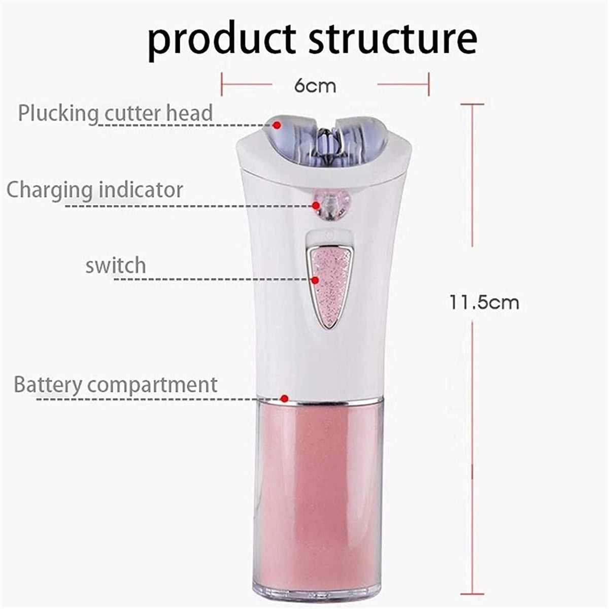 Battery Powered Epilator Mini Shaver Trimmer Razor D17966