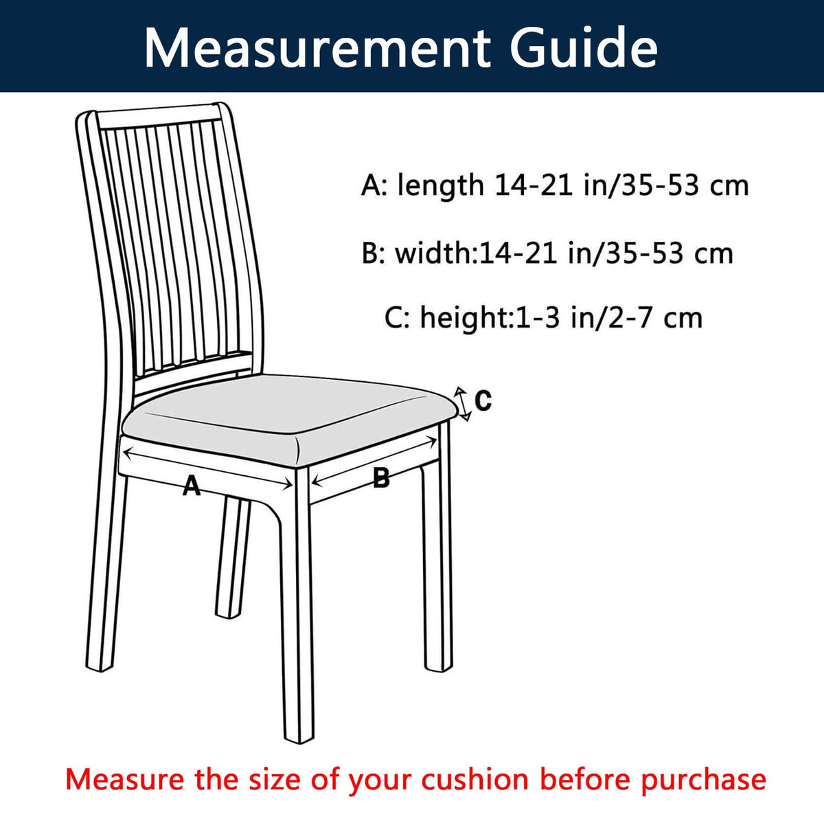 Waterproof PU Leather Chair Seat Covers Set of 6 E401