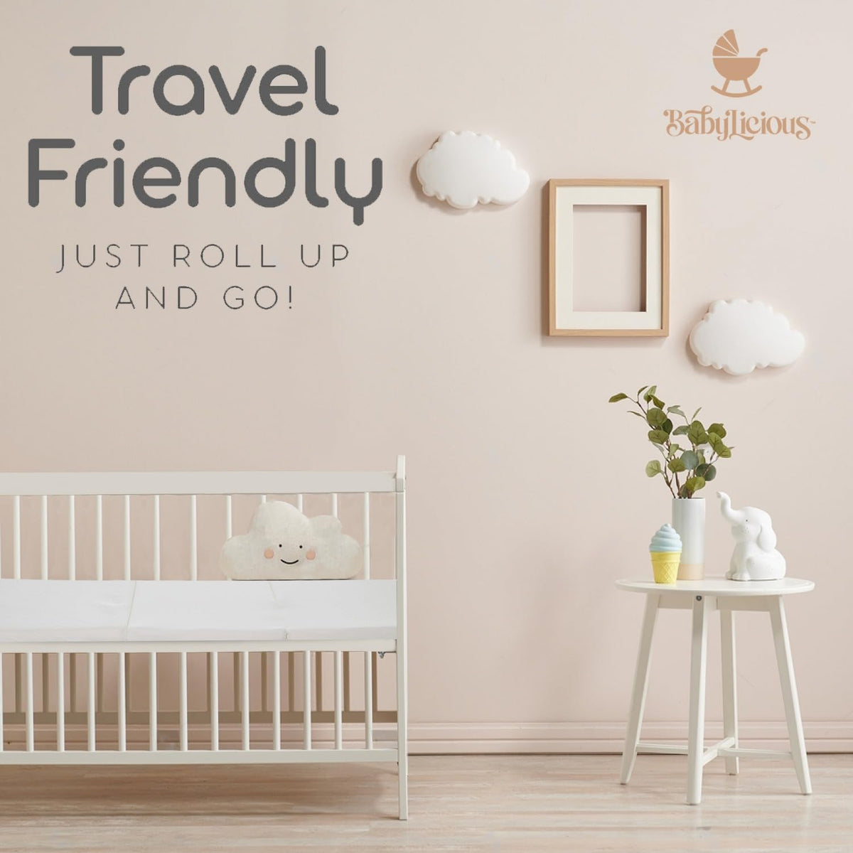 Pack and Play Mattress Topper 38" x 26" Trifold Foam K515