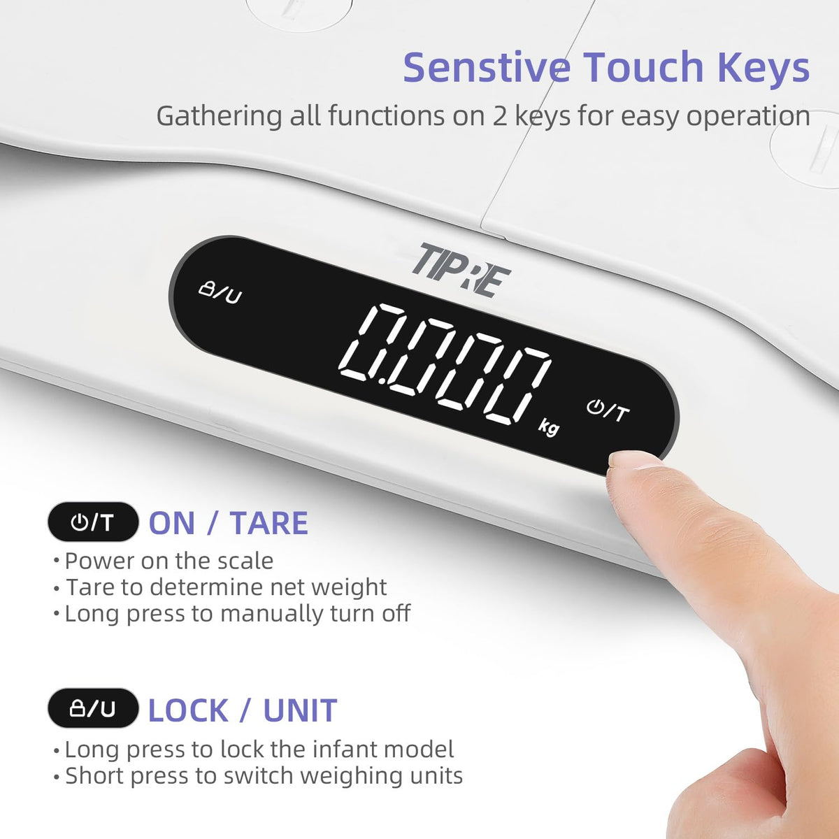 Baby Scale with Detachable Tray, Up to 400lb/180kg T3541