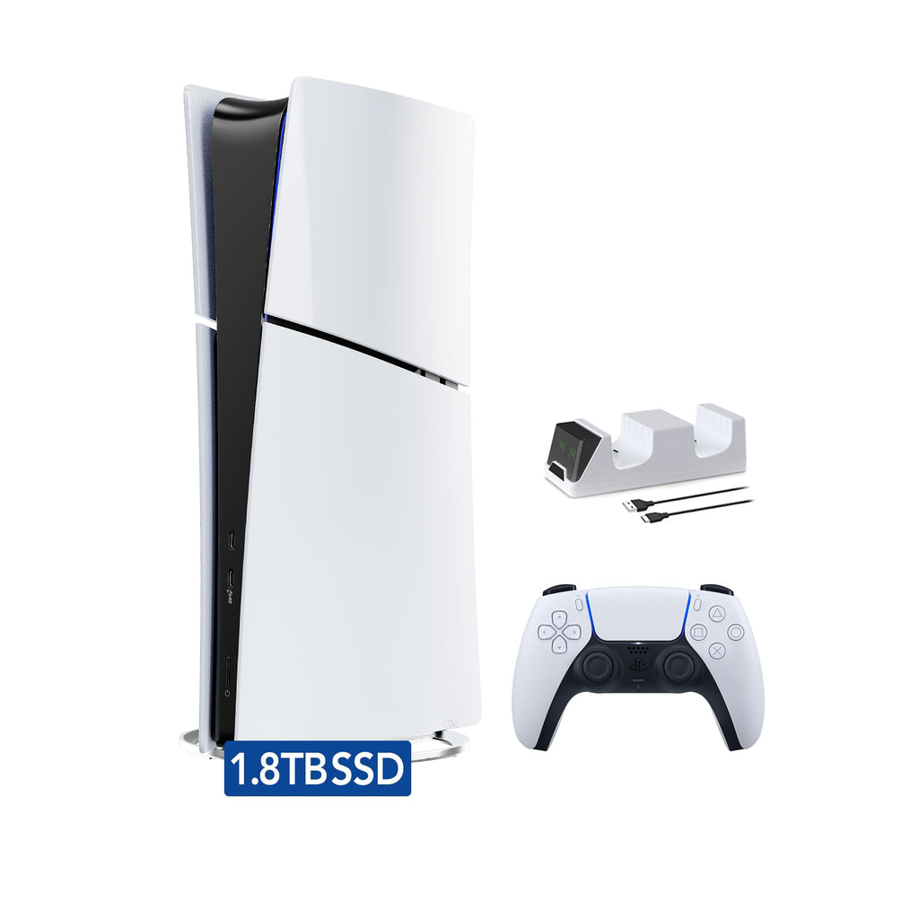 White 1.8TB Digital Edition Gaming Console with Controller D69324