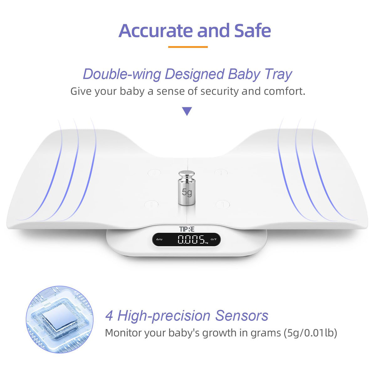 Baby Scale with Detachable Tray, Up to 400lb/180kg T3541