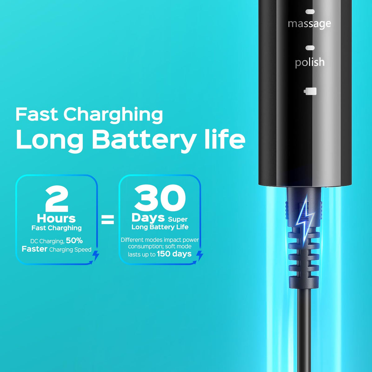Electric Toothbrush 2PCS Black Pink E7416