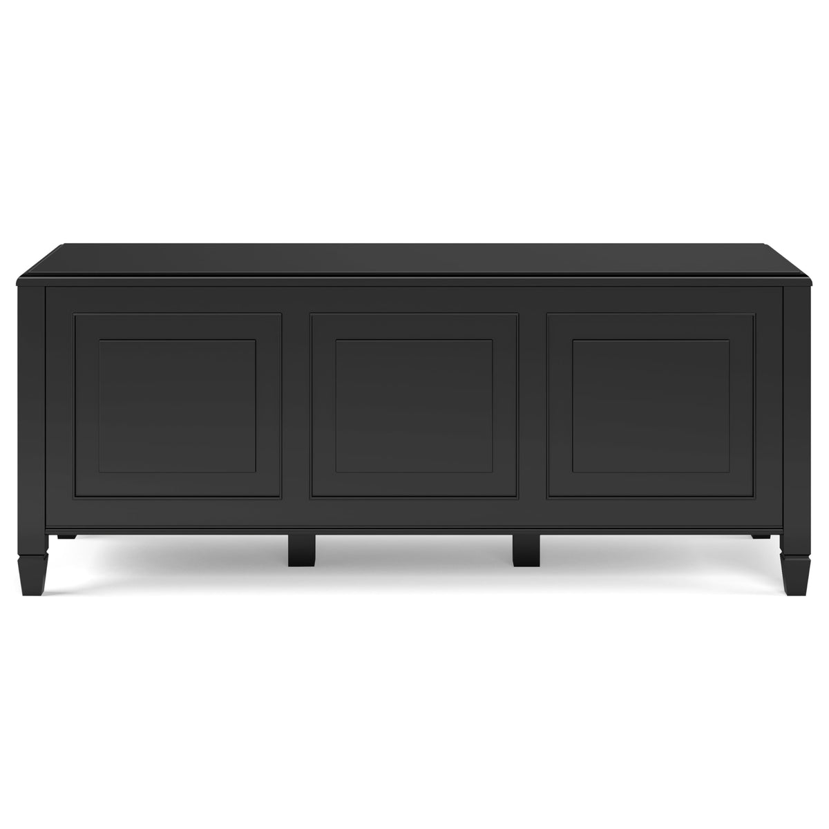 Black Solid Wood Trunk Bench Y4045
