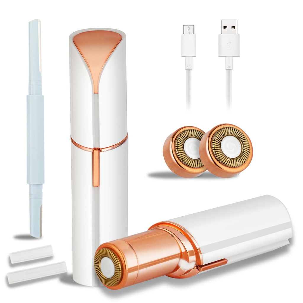 Electric Painless Facial Hair Removal Device with 2 Replacement Heads P6987