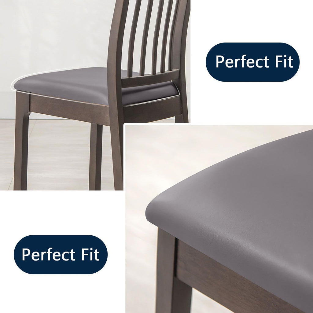 Waterproof PU Leather Chair Seat Covers Set of 6 E401
