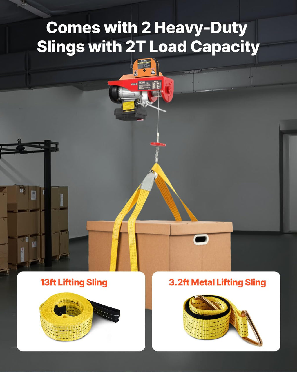110v 440lbs Electric Hoist with Wireless Remote Control A347
