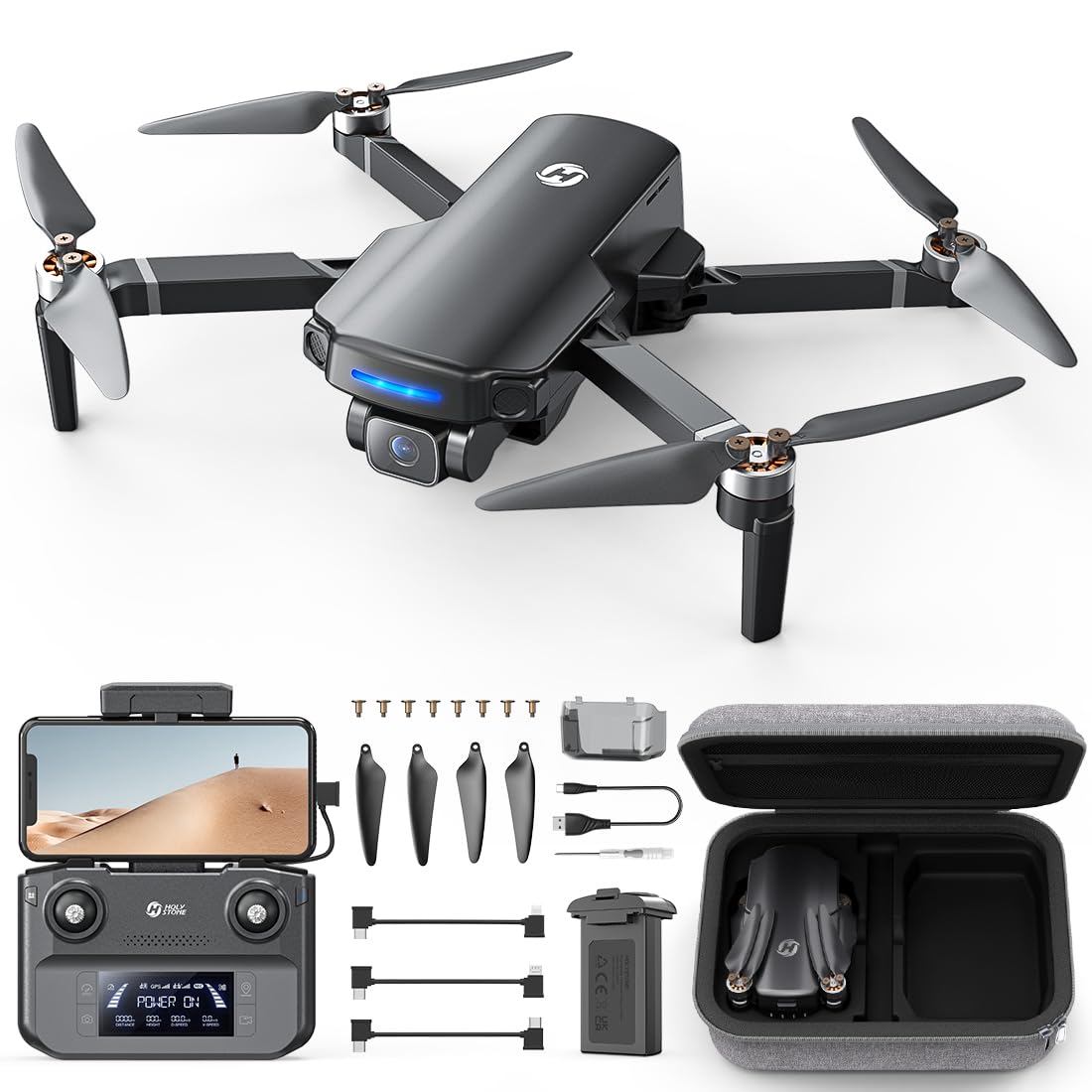 GPS 4K UHD Camera Foldable FPV RC Quadcopter Q556903