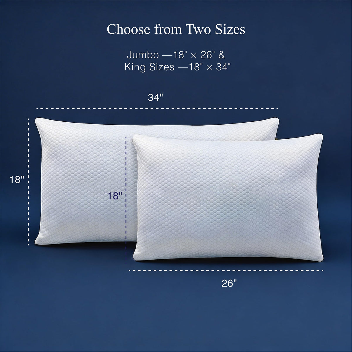 King Size Set of 2 Down Alternative Cooling Pillows P517099