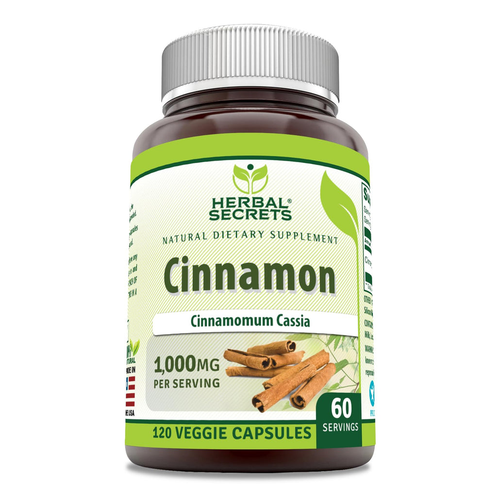 Cinnamon Supplement 1000 Mg 120 Veggie Capsules G8750