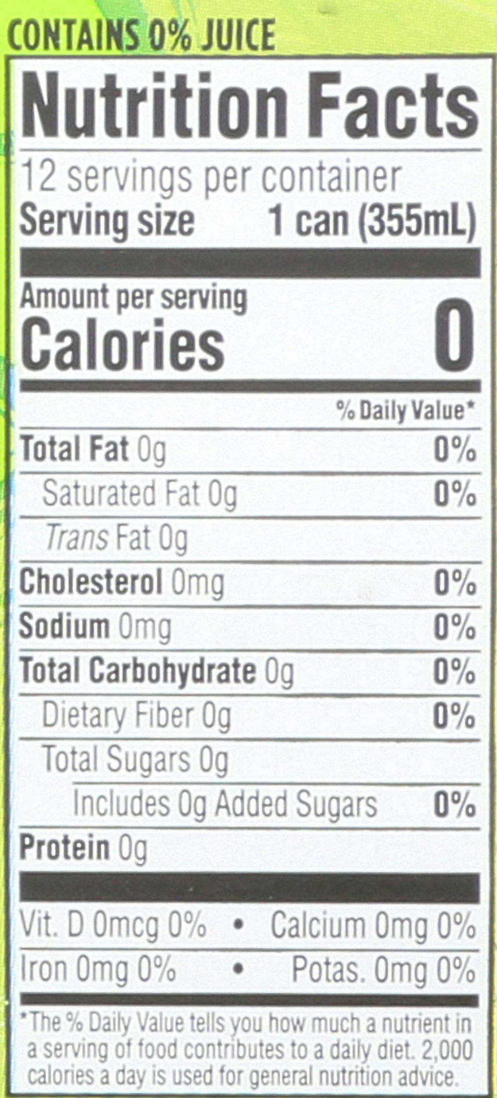 Lime Sparkling Water 12 Fl Oz W585169