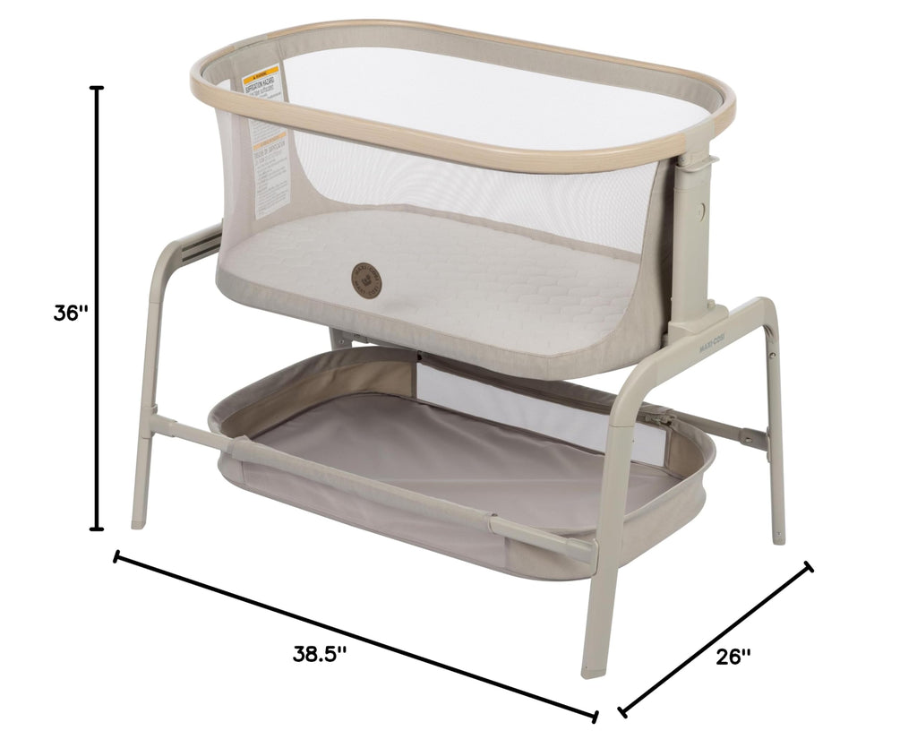 Baby Bassinet Bedside Sleeper with Storage Basket M68188