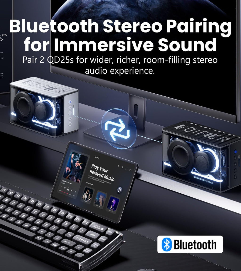 Black 25W Bluetooth Speaker R100