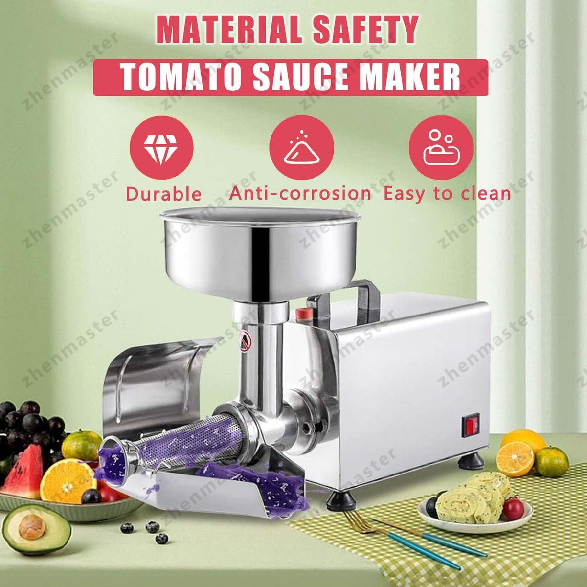 450W Stainless Steel Electric Tomato Strainer K698