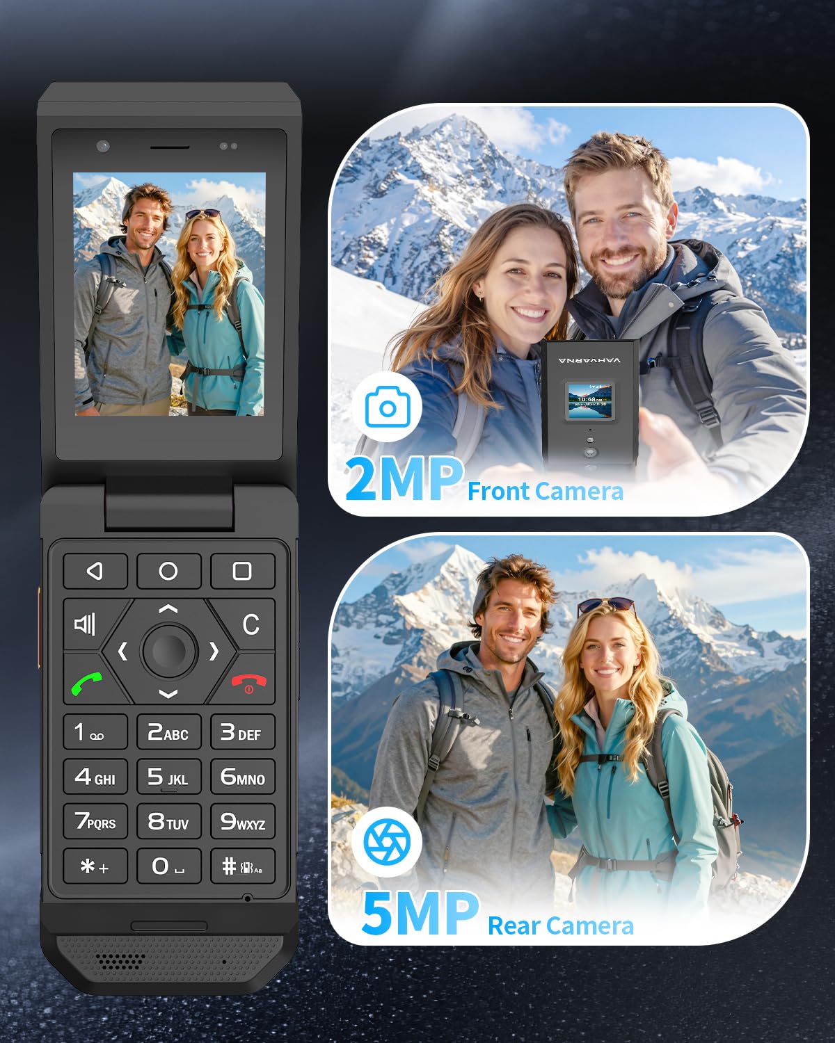 Unlocked 4G LTE Rugged Flip Phone M8079