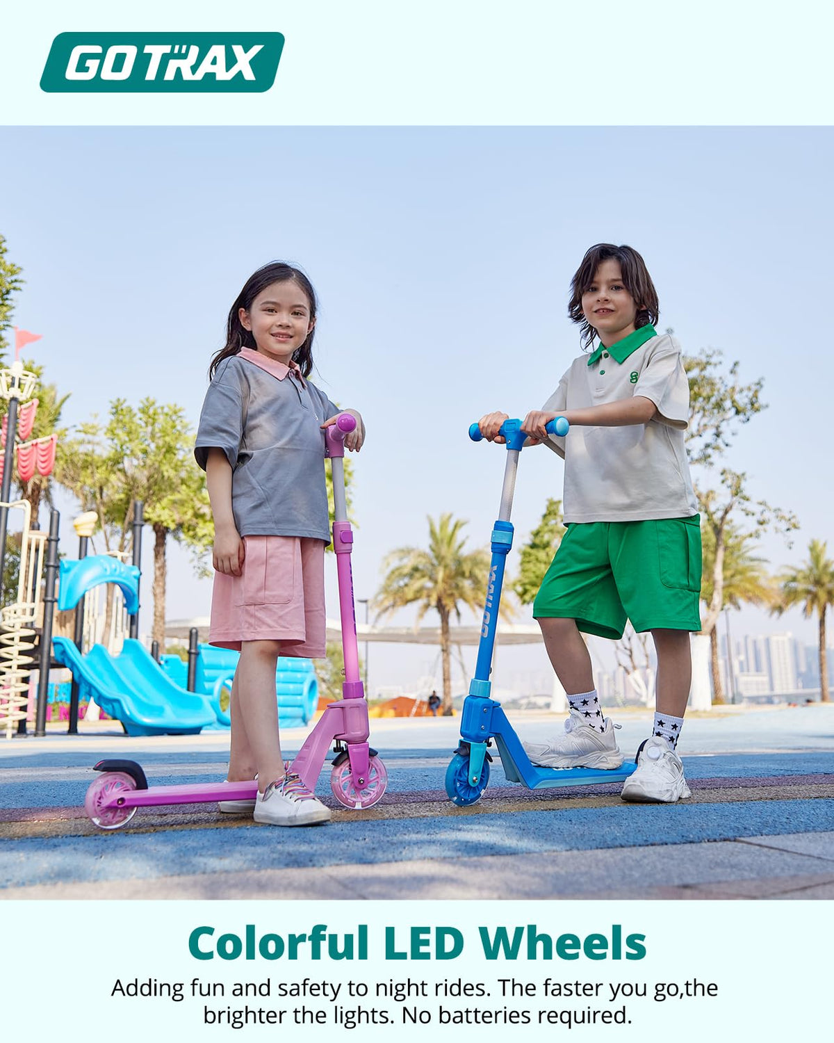 Kids Kick Scooter LED Light 2 Wheels J1505