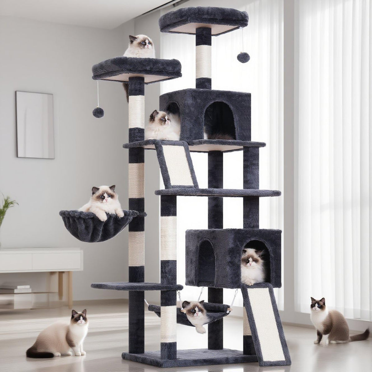 71'' Cat Tree with Scratching Post I10179