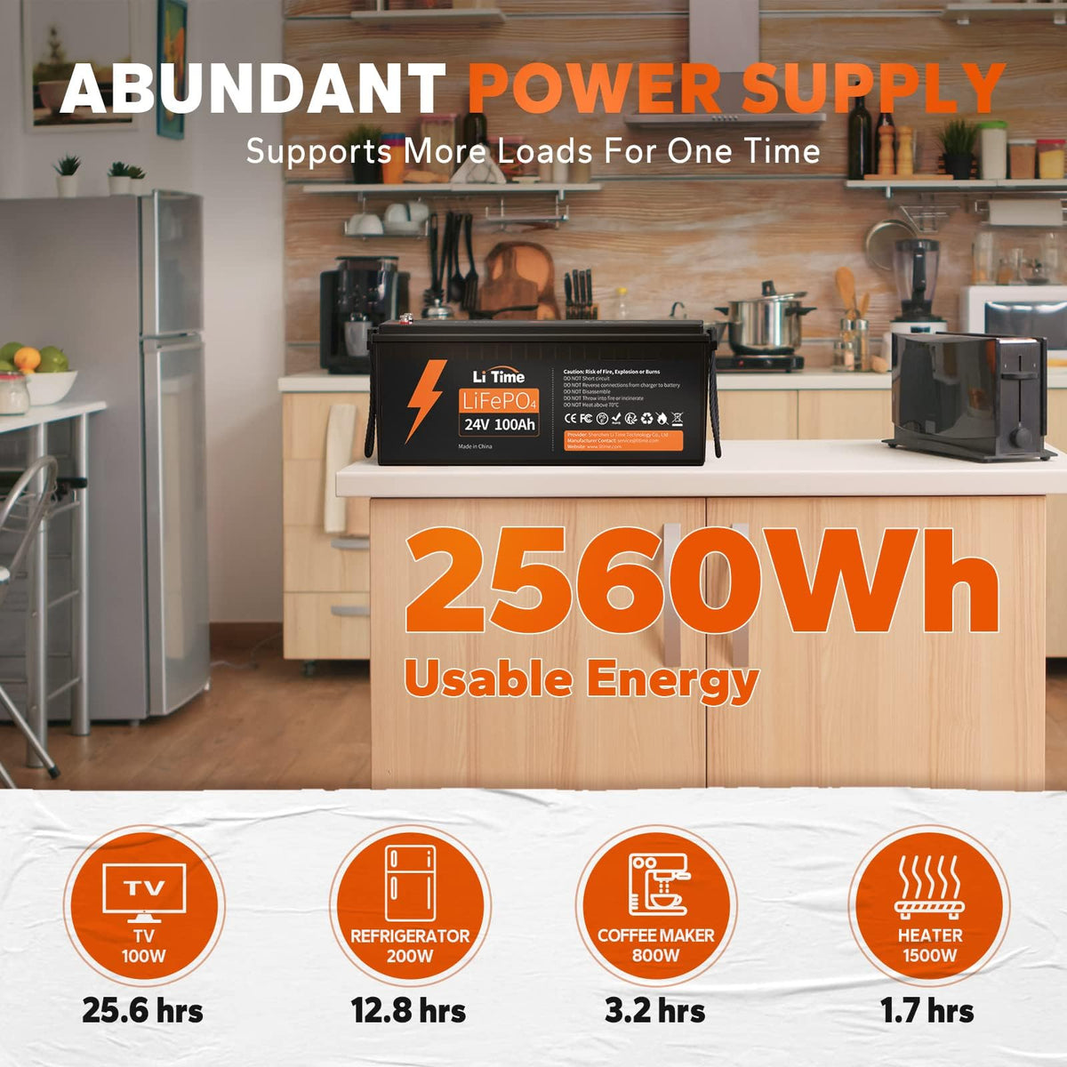 24V 100Ah LiFePO4 Lithium Battery D928999