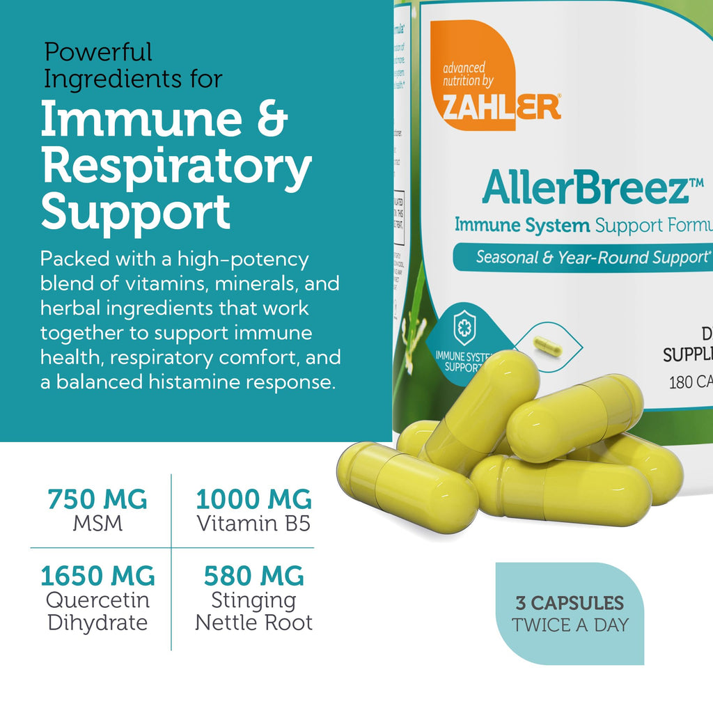 Vitamin C Quercetin MSM Stinging Nettle Immune Support Supplement 180 Capsules Z613115