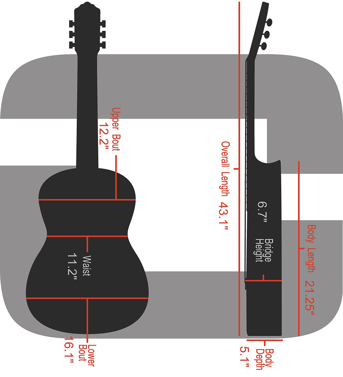 Fiberglass Dreadnought Acoustic Guitar Case N105091