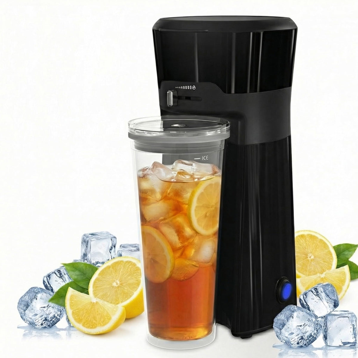 Cold Brew Coffee Maker with Reusable Filter and Insulated Pitcher, 20 Oz Black Q4178