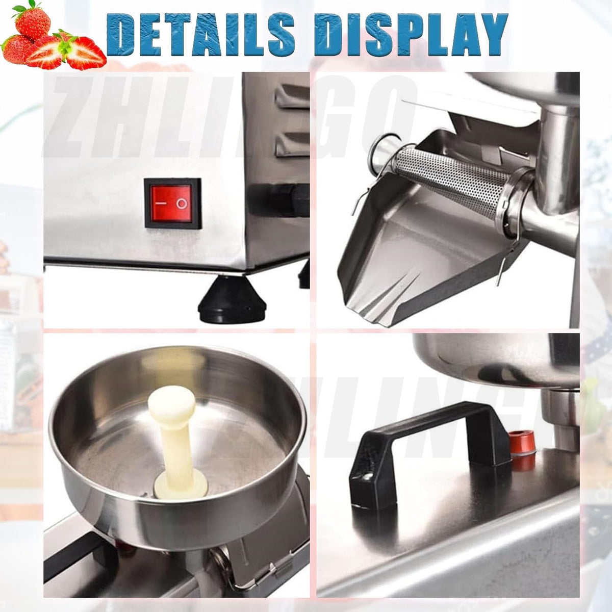 450W Stainless Steel Electric Food Mill L310632