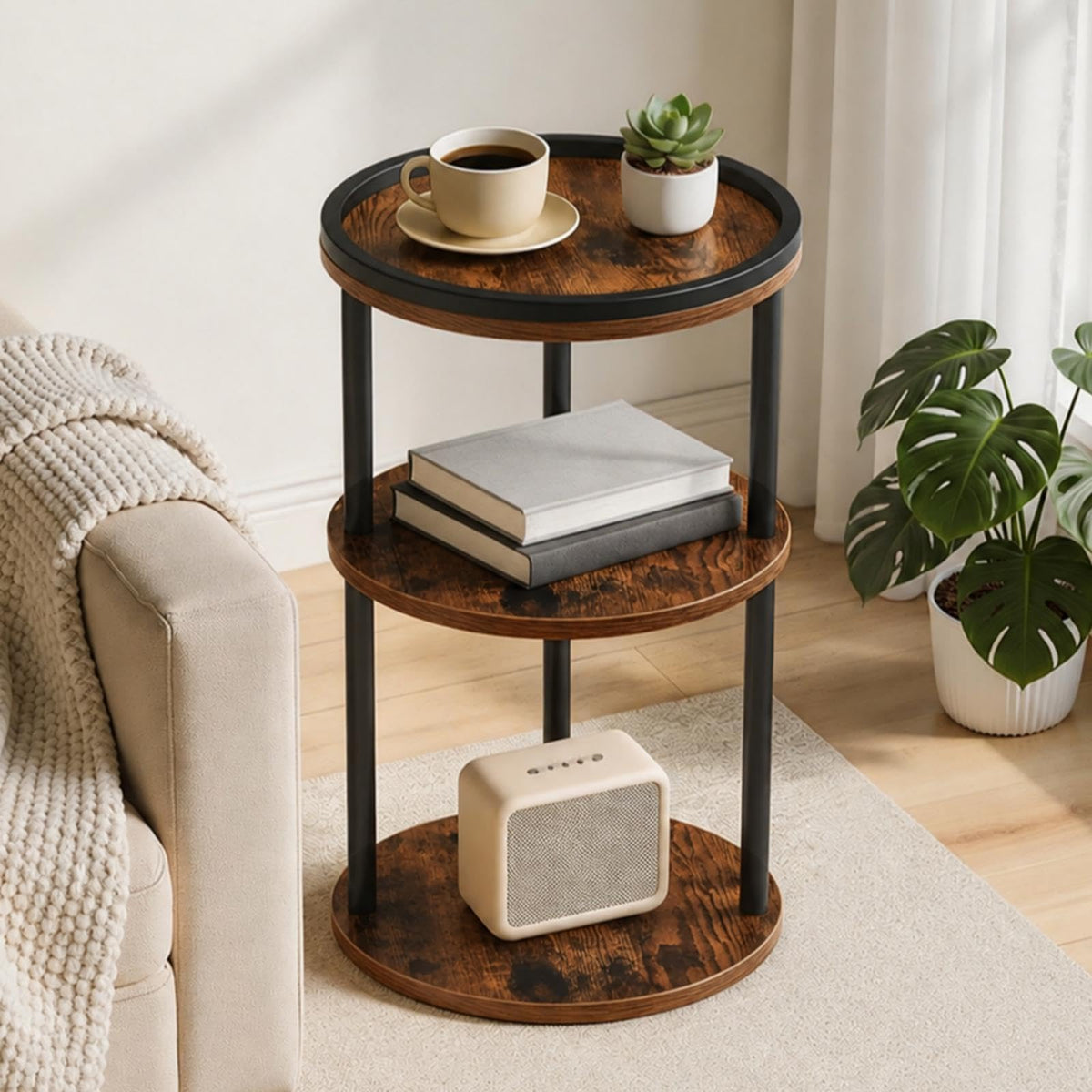 Small Round 3-Tier Side Table N942837