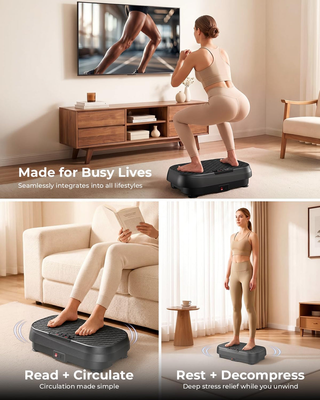 Vibration Plate Exercise Machine 99 Speeds 330 LBS Capacity N569837
