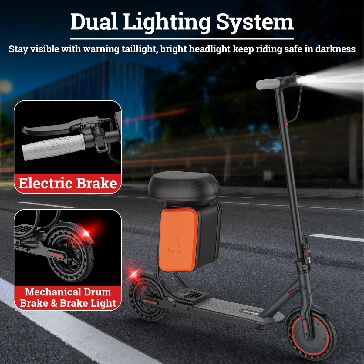 Electric Scooter with Dual Braking System M3475