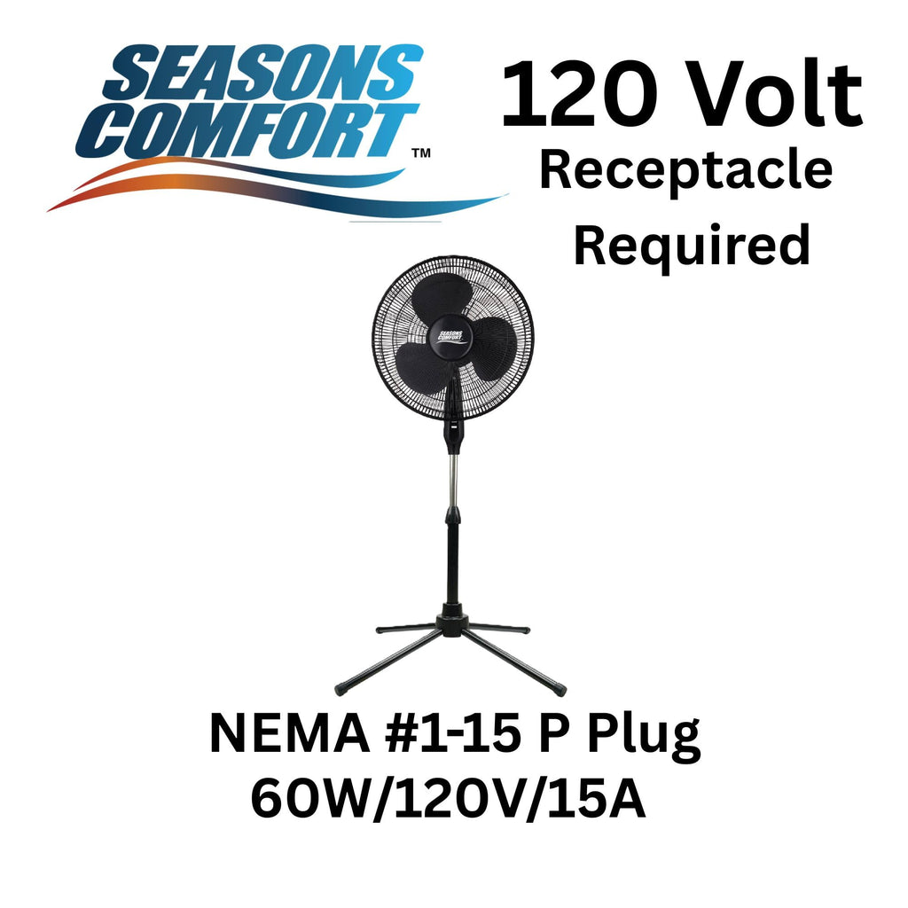 18" Oscillating Pedestal Fan, Adjustable Height, 3 Speed N5720
