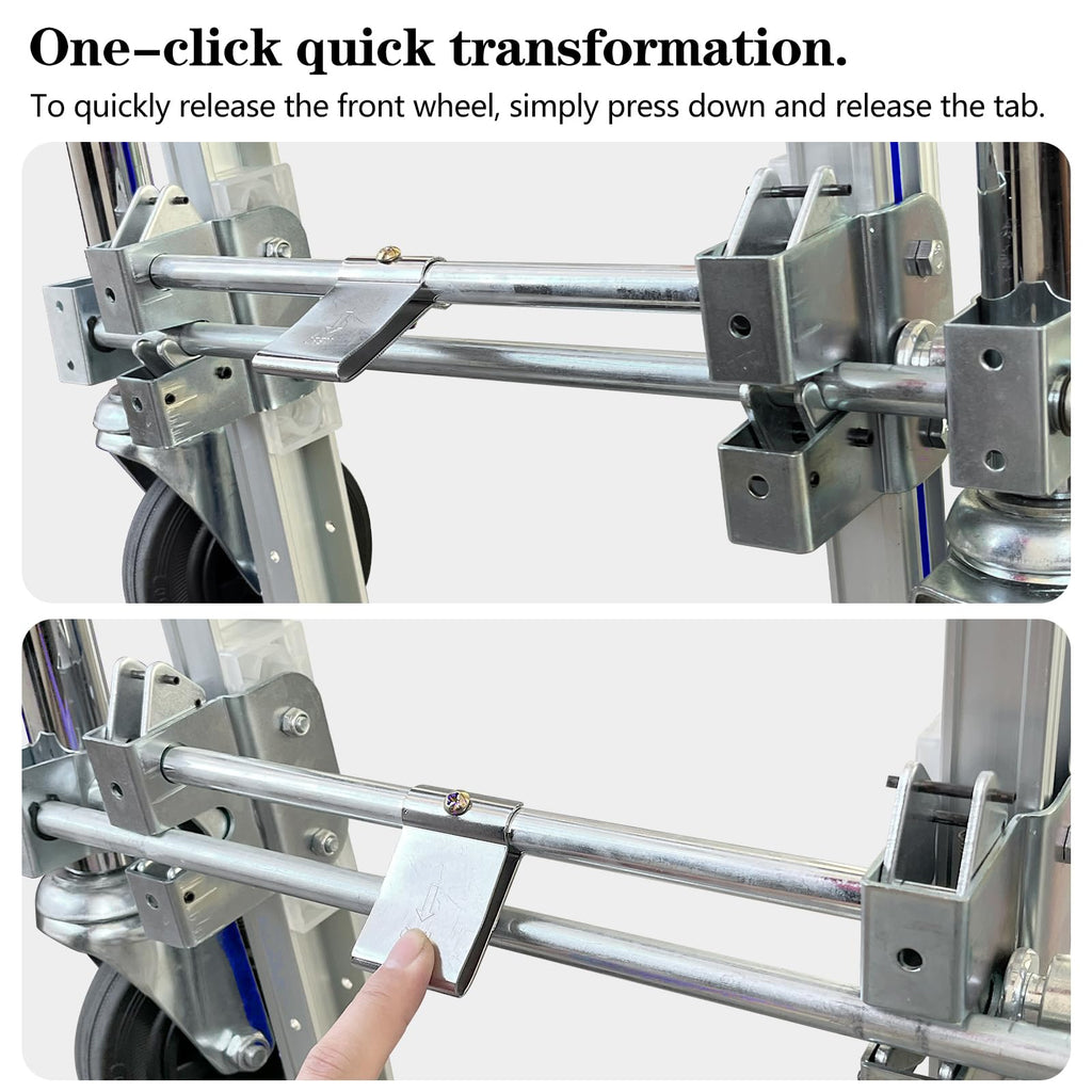 Convertible Hand Truck Dolly Cart with 4 Wheels 1000 Lbs M7415