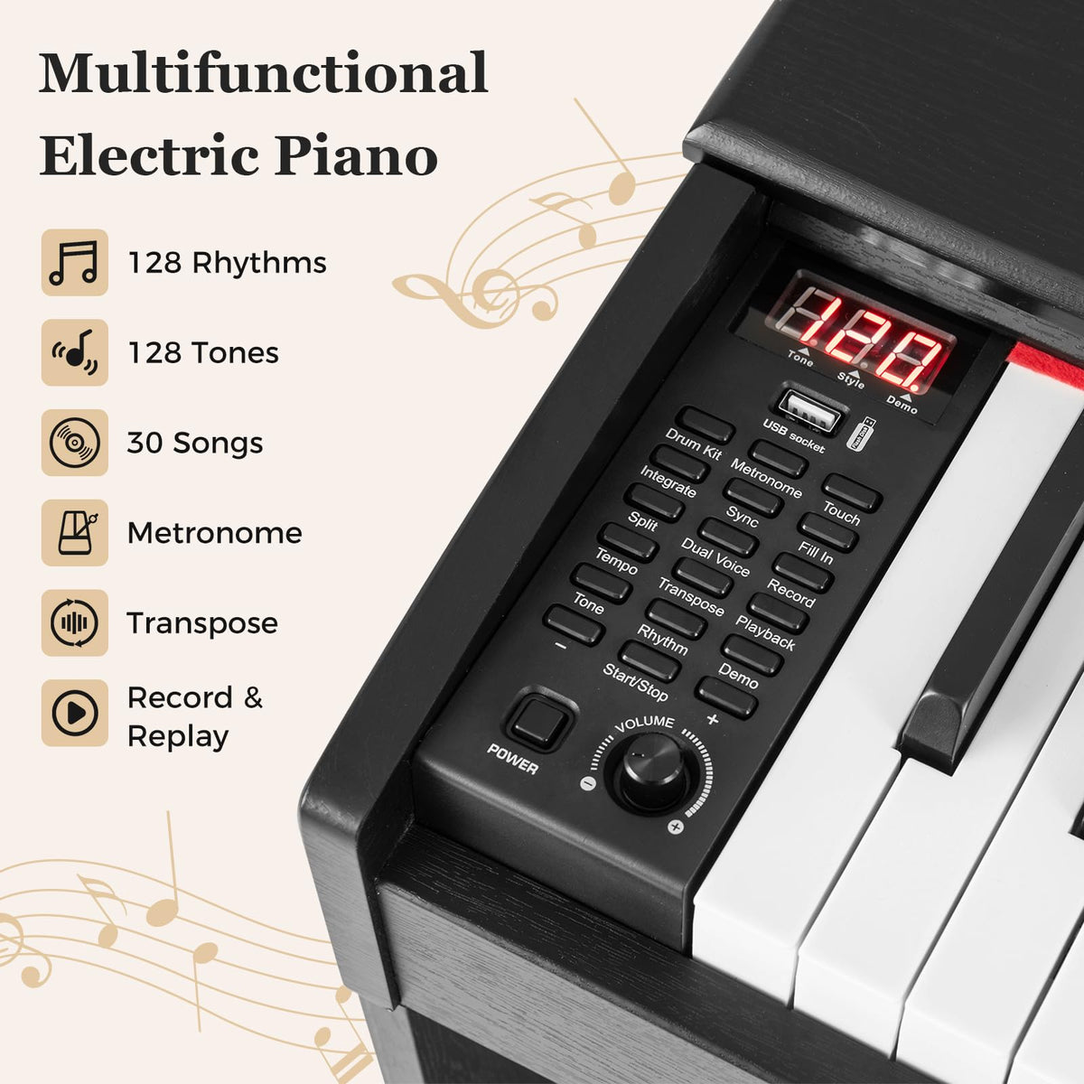 88 Key Weighted Hammer Action Digital Piano U223572