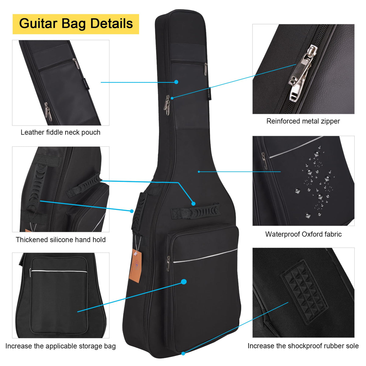 36 Inch Acoustic Guitar Case Soft Padded Gig Bag G21278