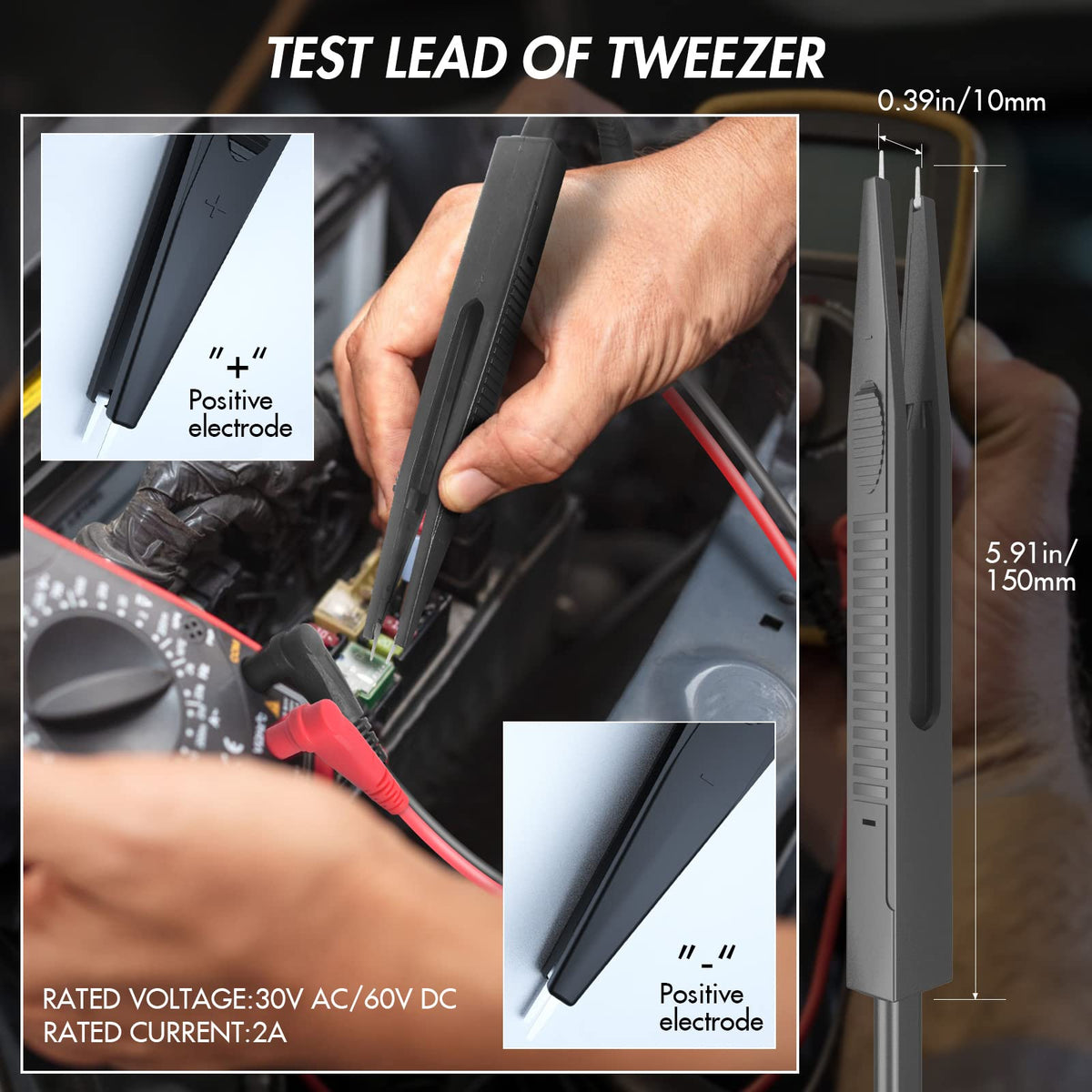 Multimeter Test Leads Set with Alligator Clips J9433
