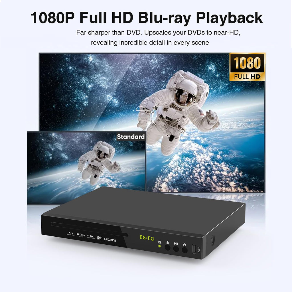 Full HD 1080p Blu-ray DVD Player with Dolby Digital T7462