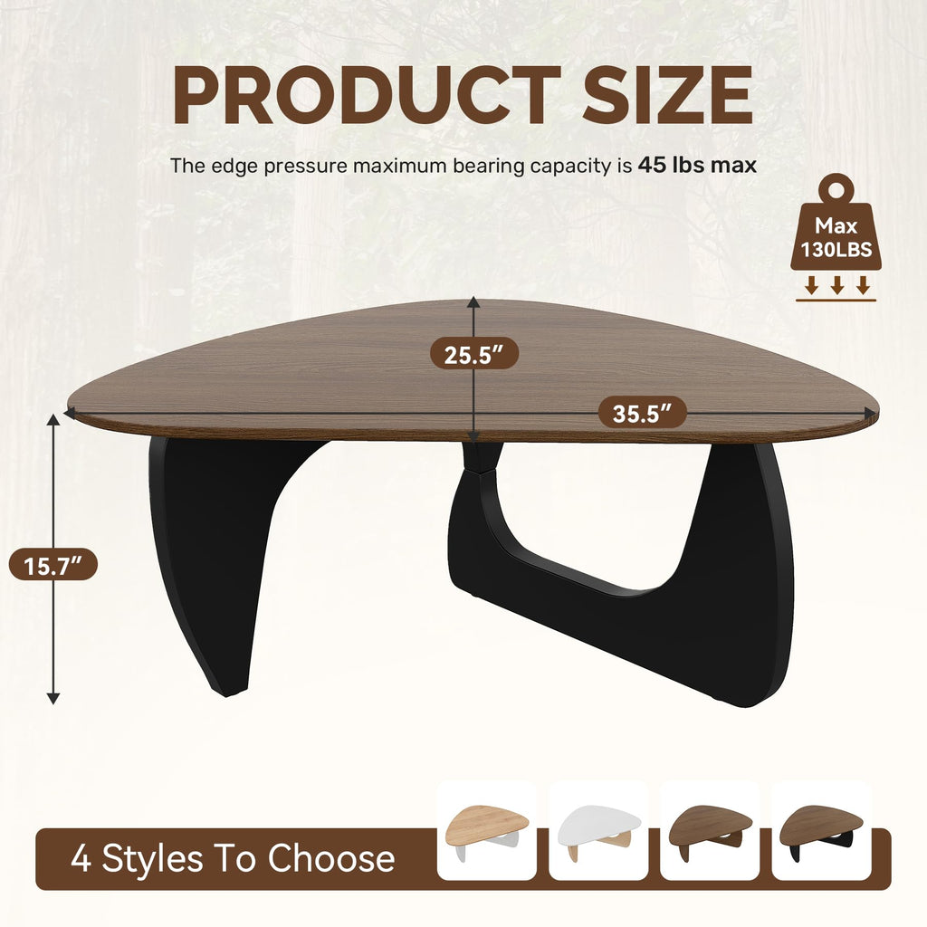 Wood Coffee Table with Wooden Top & Unique Base J616447