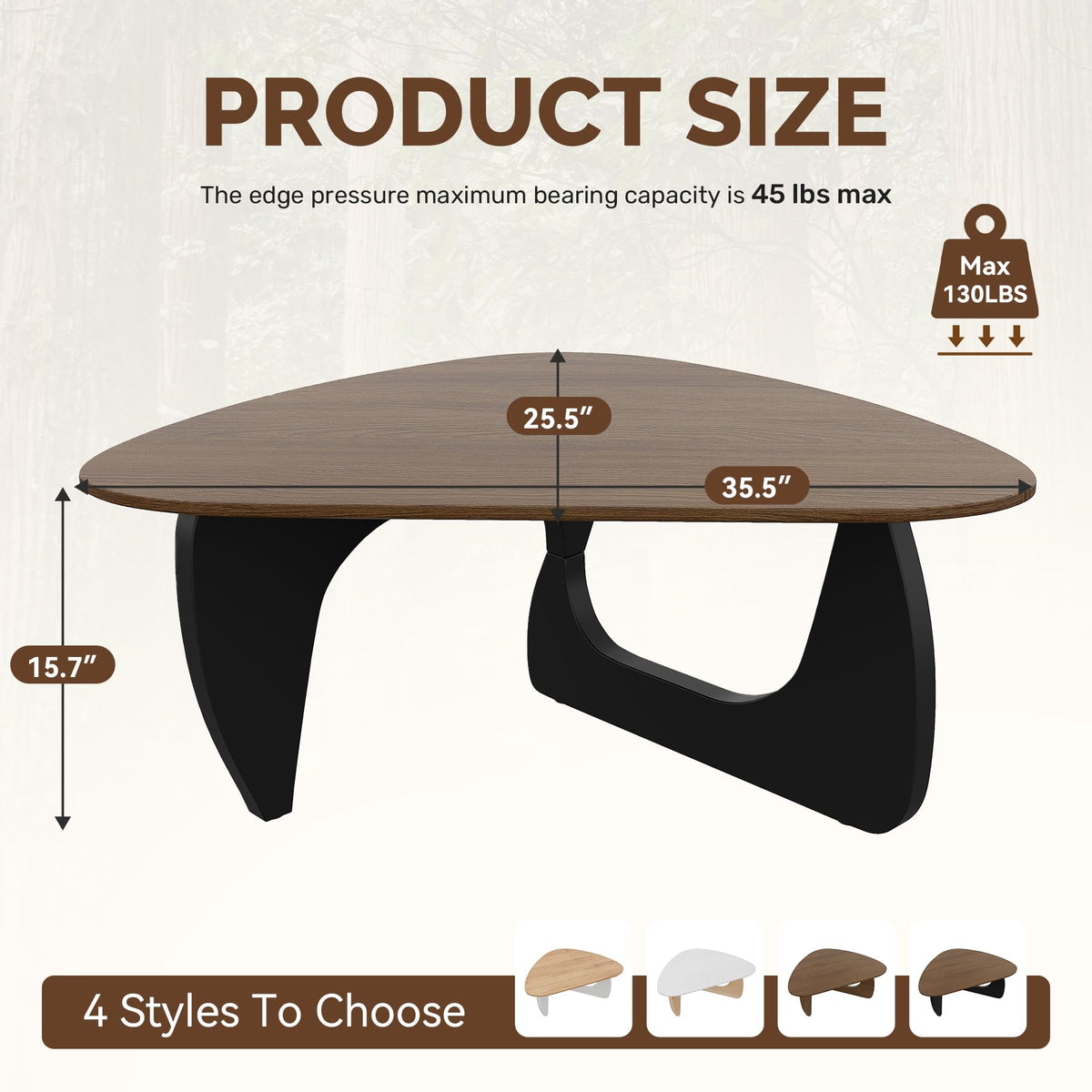 Wood Coffee Table with Wooden Top & Unique Base J616447