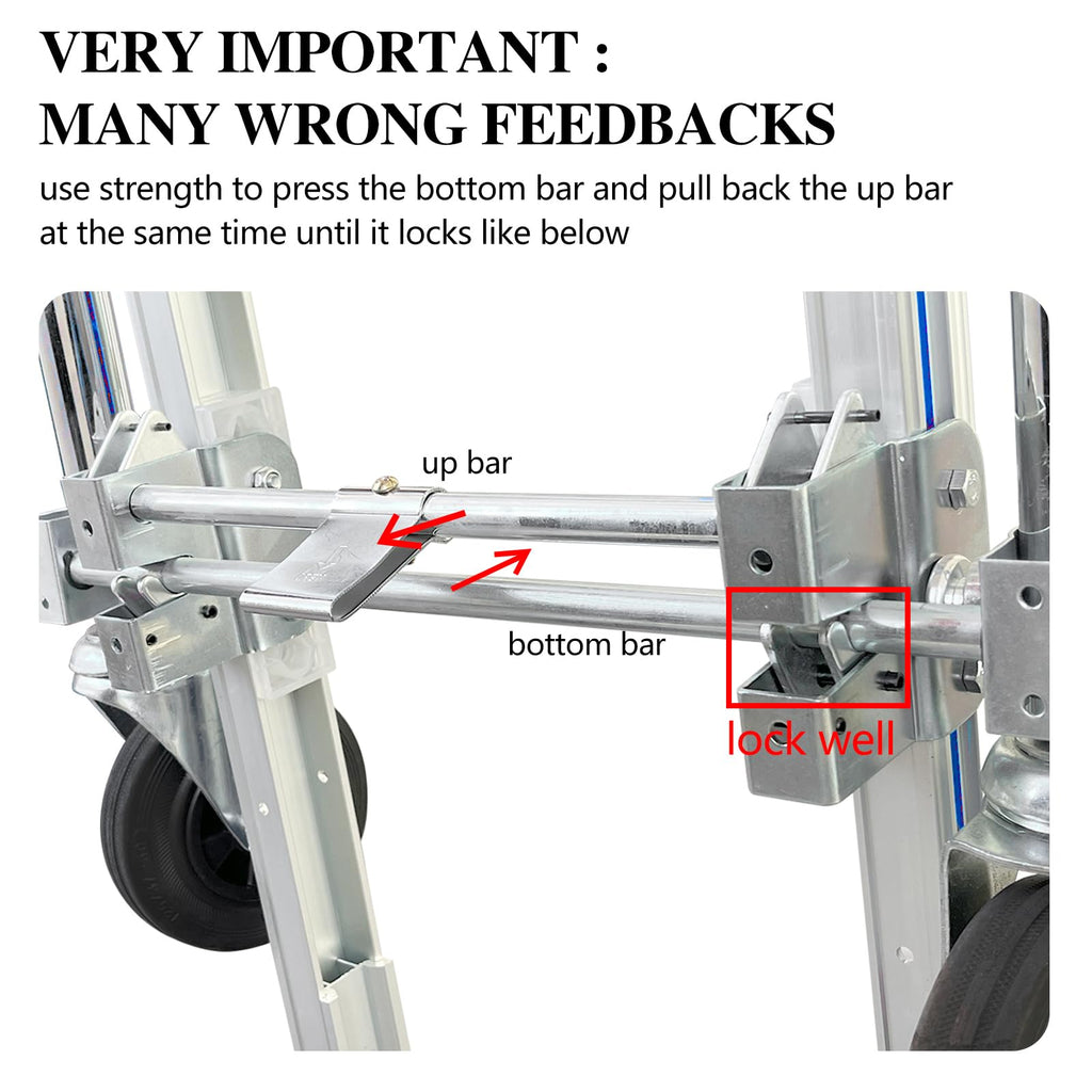 Convertible Hand Truck Dolly Cart with 4 Wheels 1000 Lbs M7415