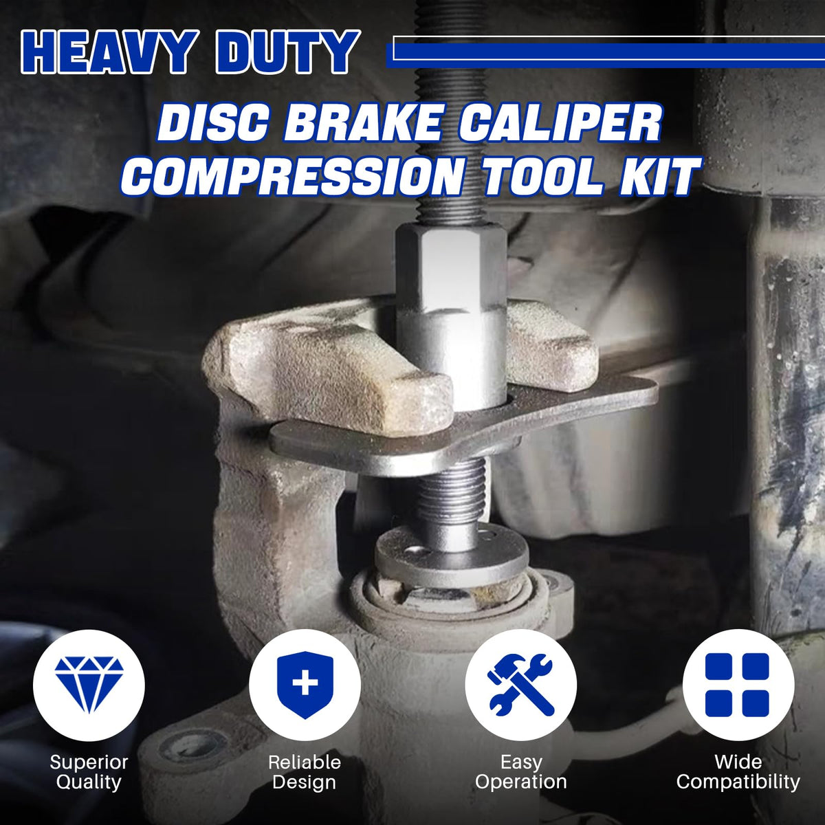 24pcs Heavy Duty Disc Brake Caliper Tool Set & 23PCS Aluminum Alloy Cup Type Oil Filter Cap Wrench Socket Removal Tool Set Y747939