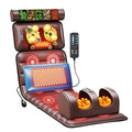 Brown Full Body Heating Massage Mat with Detachable Neck and Leg Massagers P90510