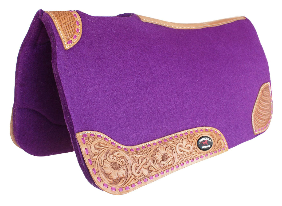 30"x 30" Western Contoured Wool Felt Saddle Pad V82747
