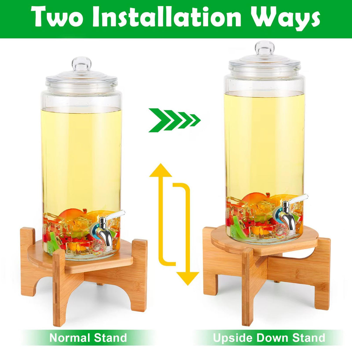 Bamboo Drink Dispenser Stand A562331